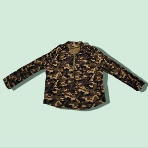 Zumba Long Sleeve Button Down Shirt - Camouflage - XXL